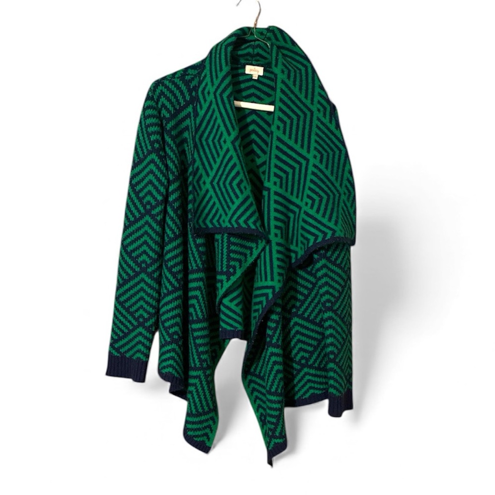 Pixley Angora Cashmere Knit Open‑Front Drape Cardigan